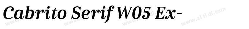 Cabrito Serif W05 Ex字体转换
